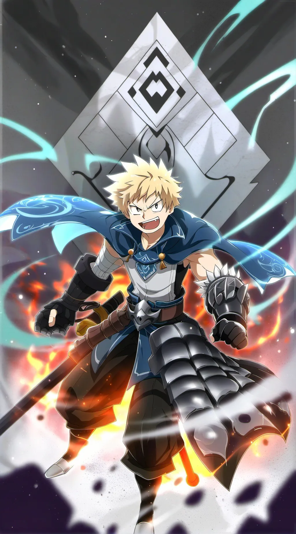 ai character: bakugo  background