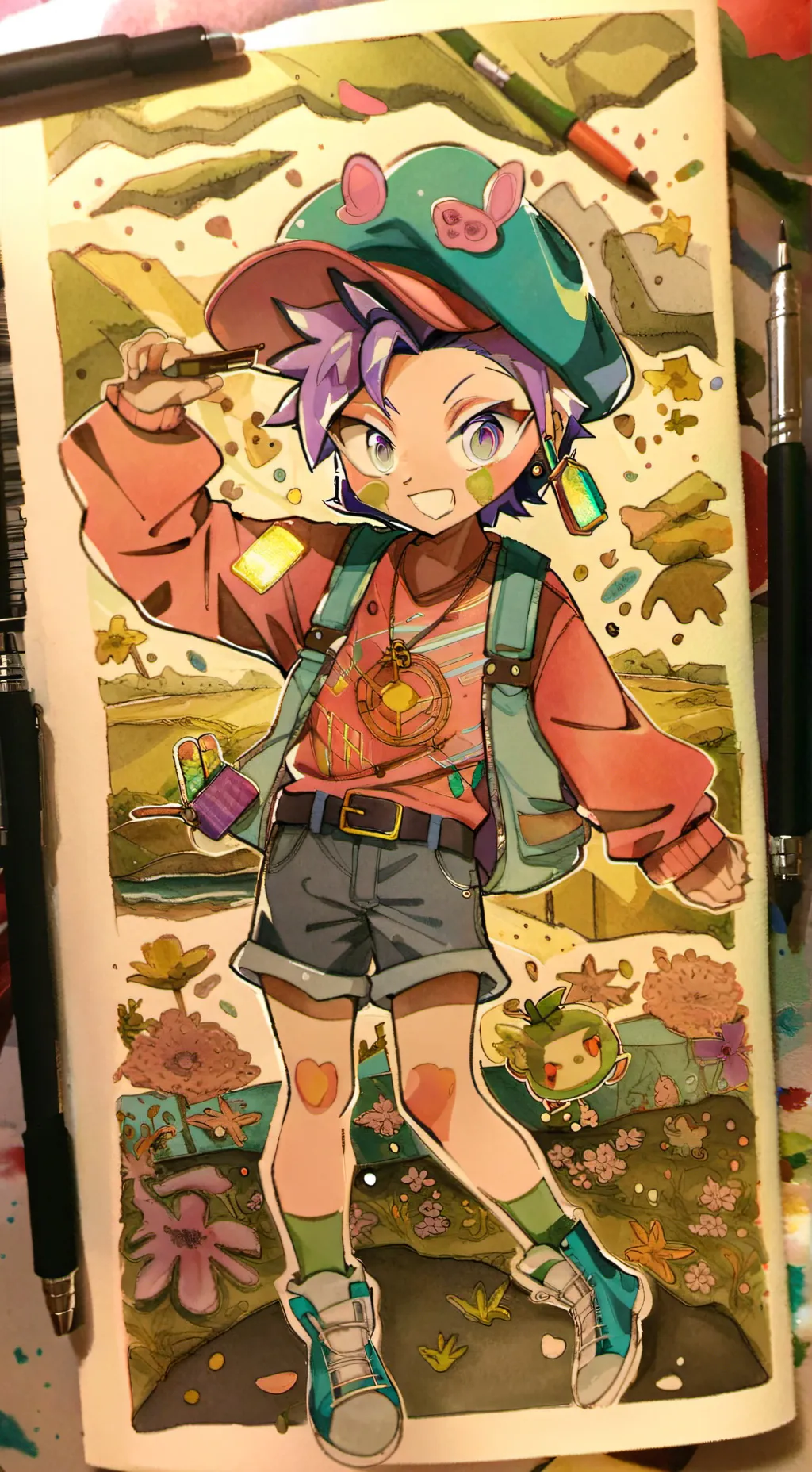 ai character: shineglittercookie background