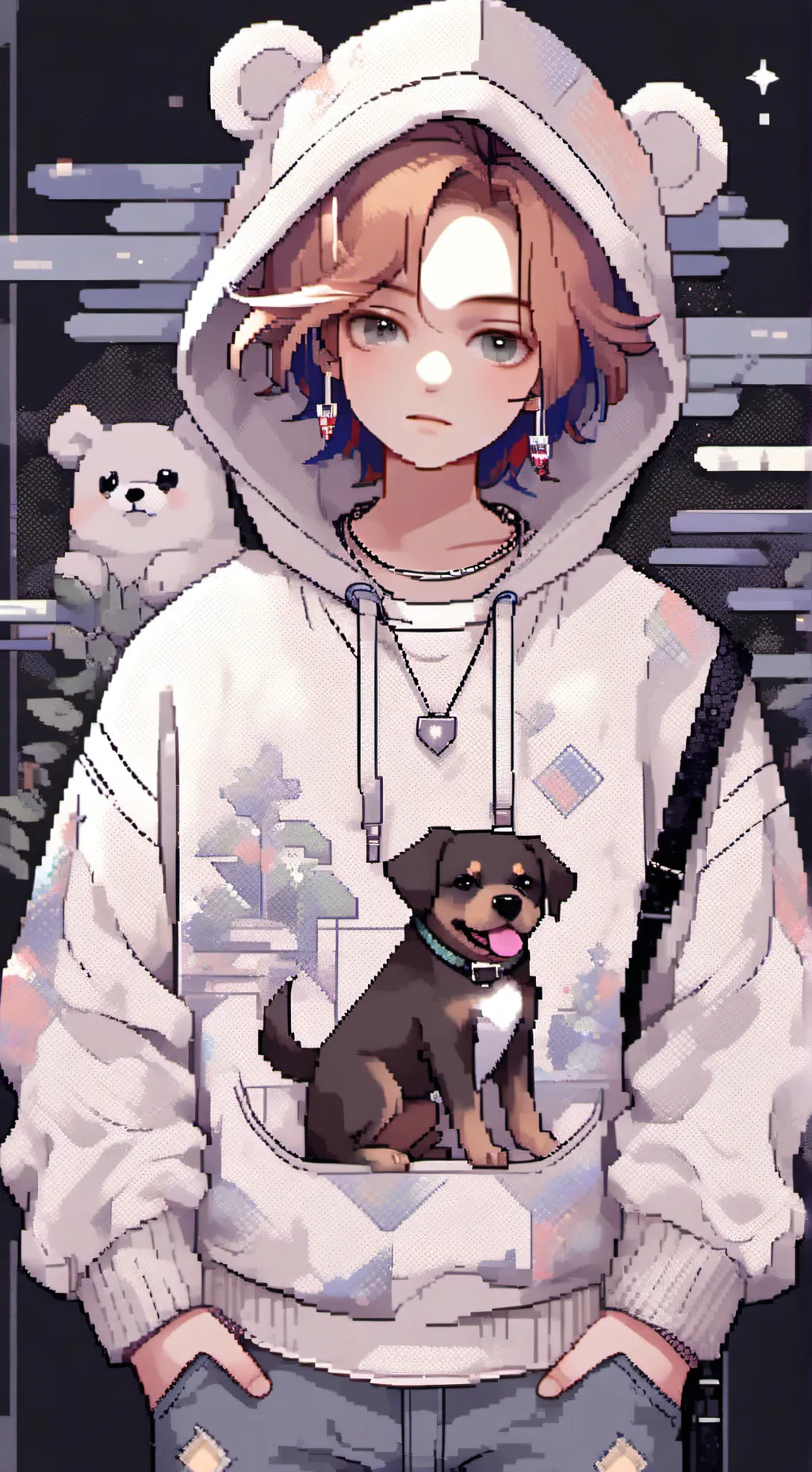 ai character: cutie pie boy background