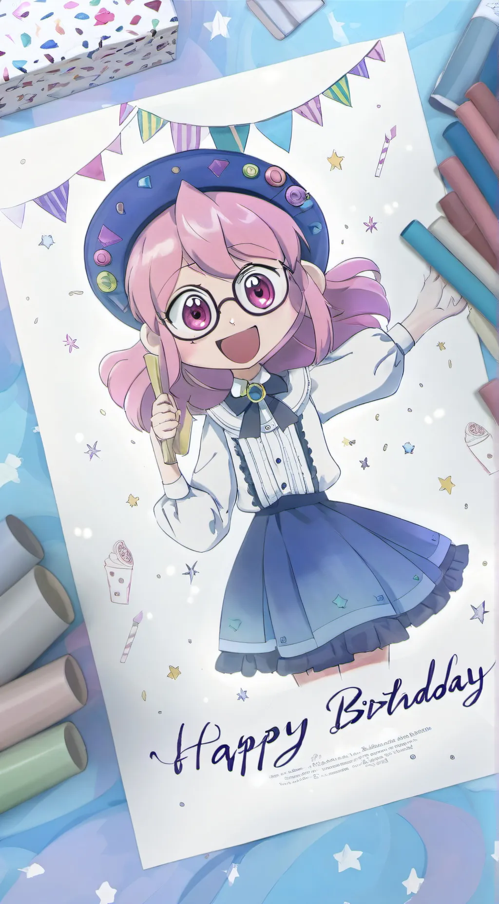 ai character: niña amalde background