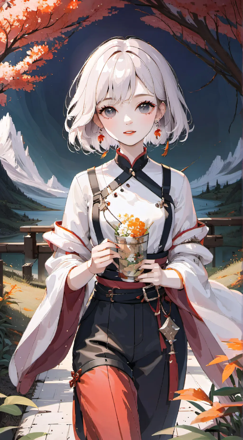 ai character: девушка background