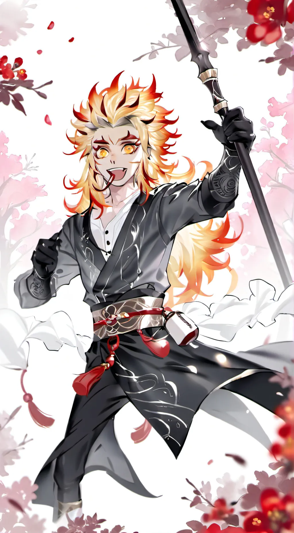 ai character: Rengoku(requested) background