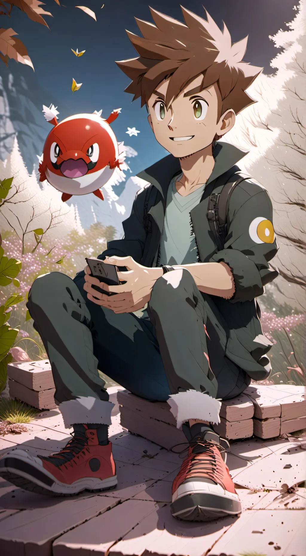 ai character: Blue background