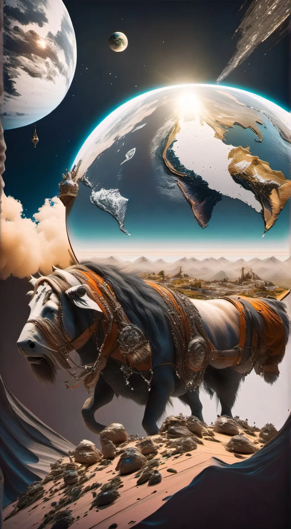 ai character: The Earth background