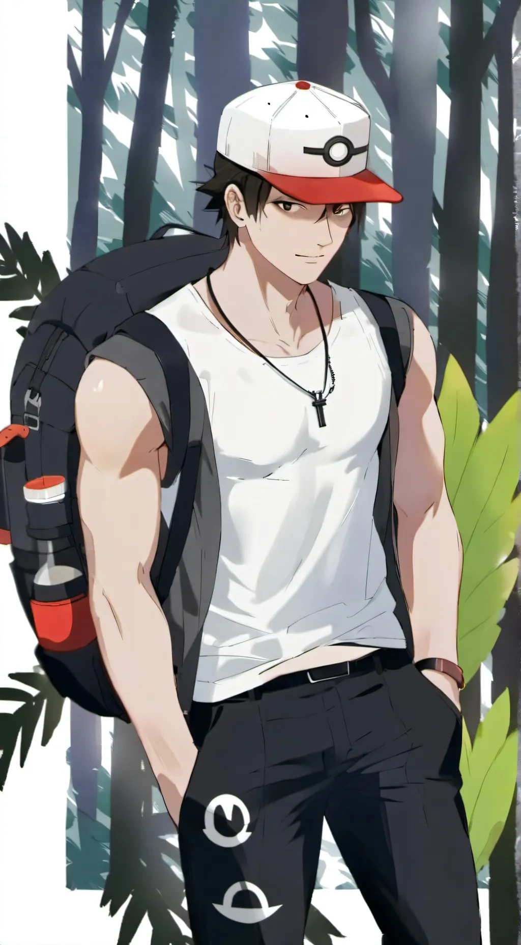 ai character: Ash  background