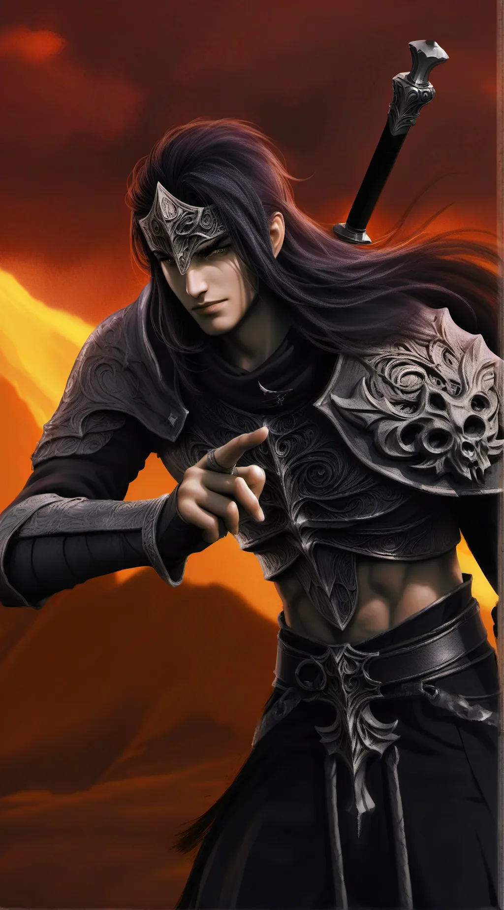 ai character: ninja background