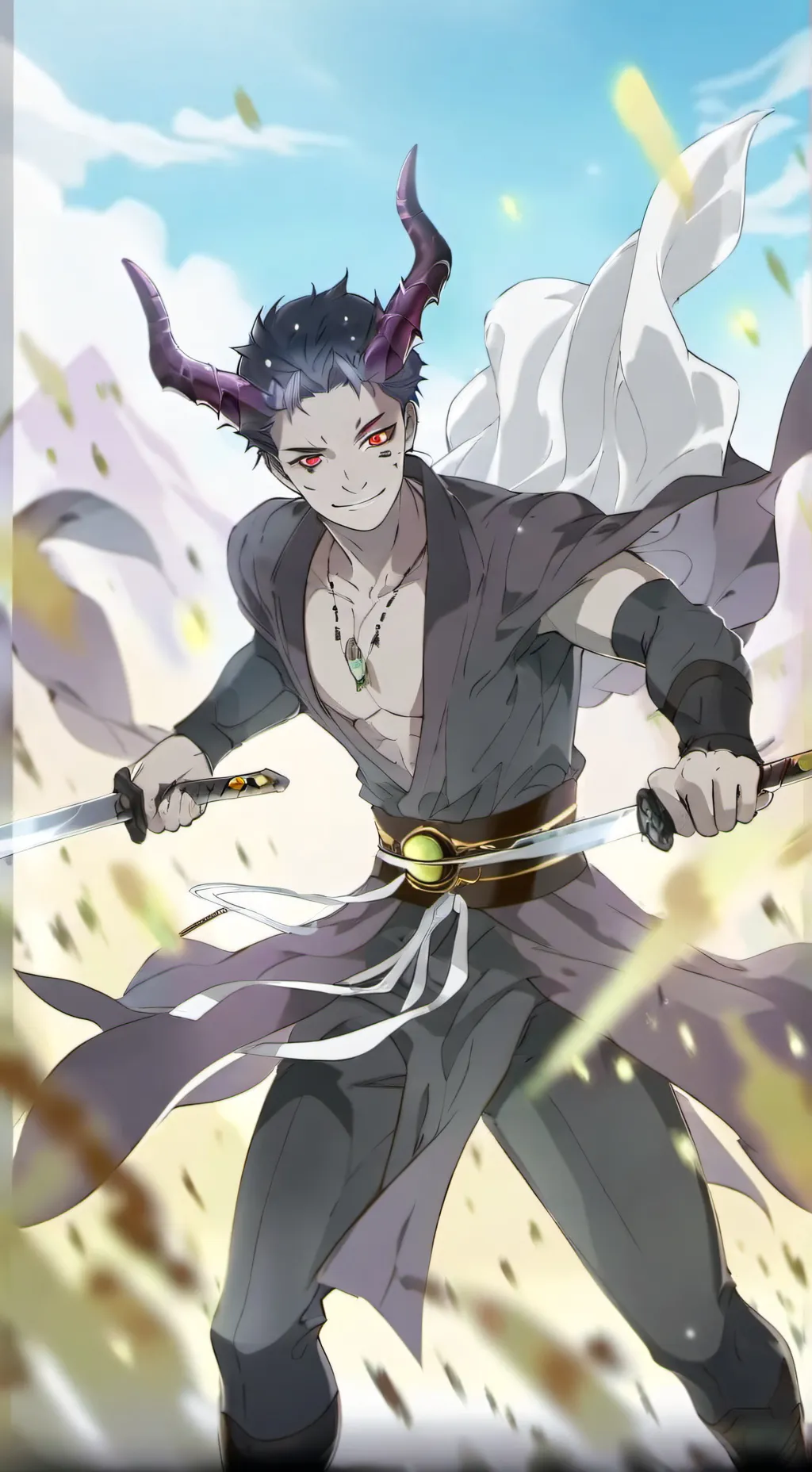 ai character: Akaza! <3 background