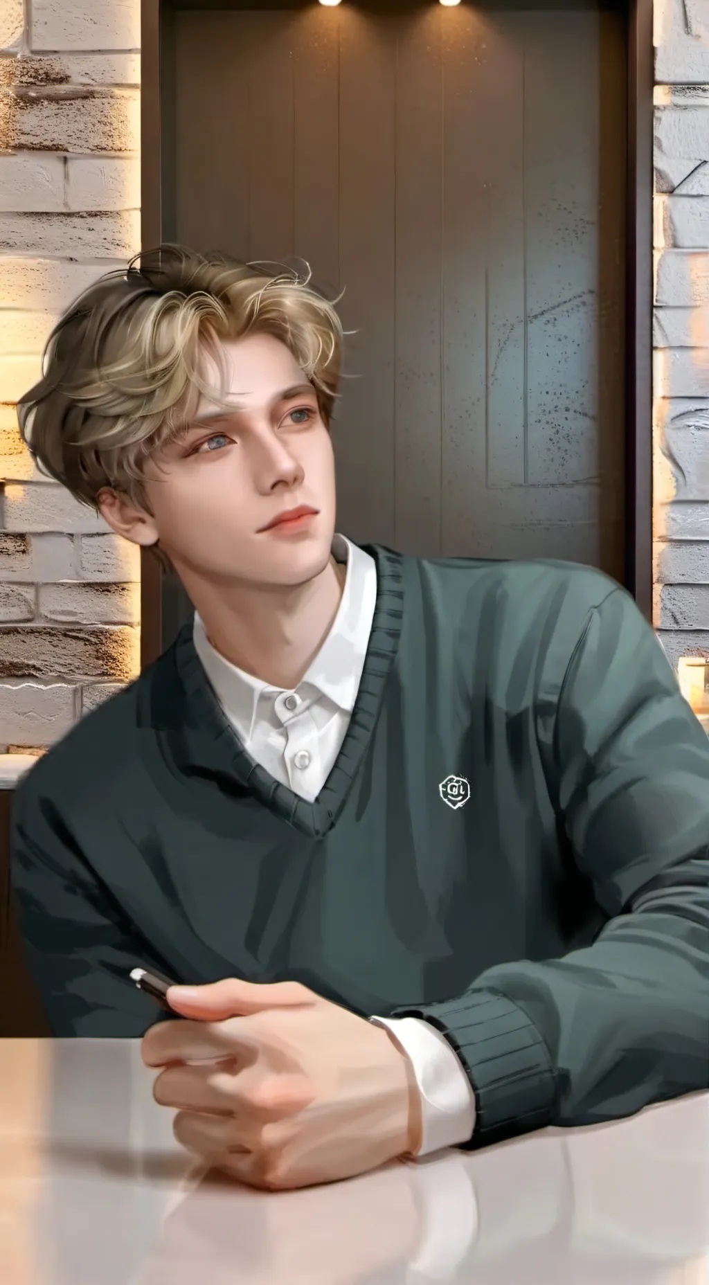 ai character: Leon  background