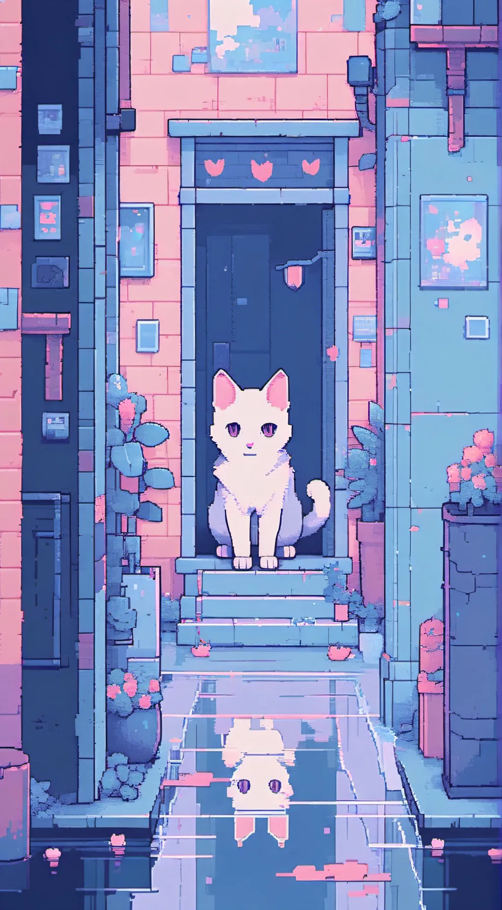 ai character: ☆🎀cute cat🎀☆ background