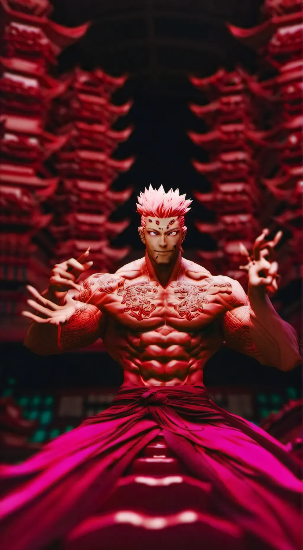 ai character: JJK Shinjuku Arc background