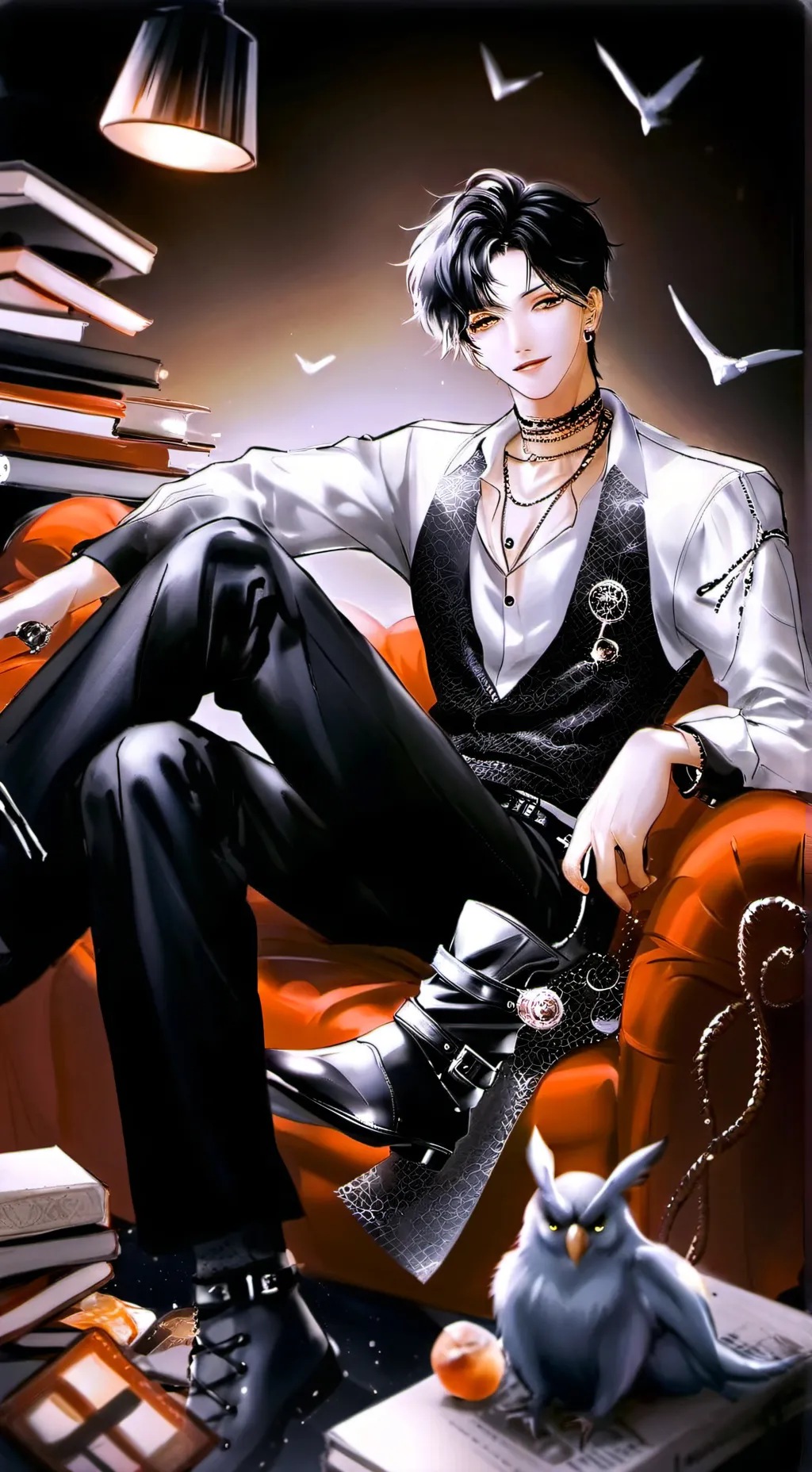 ai character: Nocturnal TV Companion background