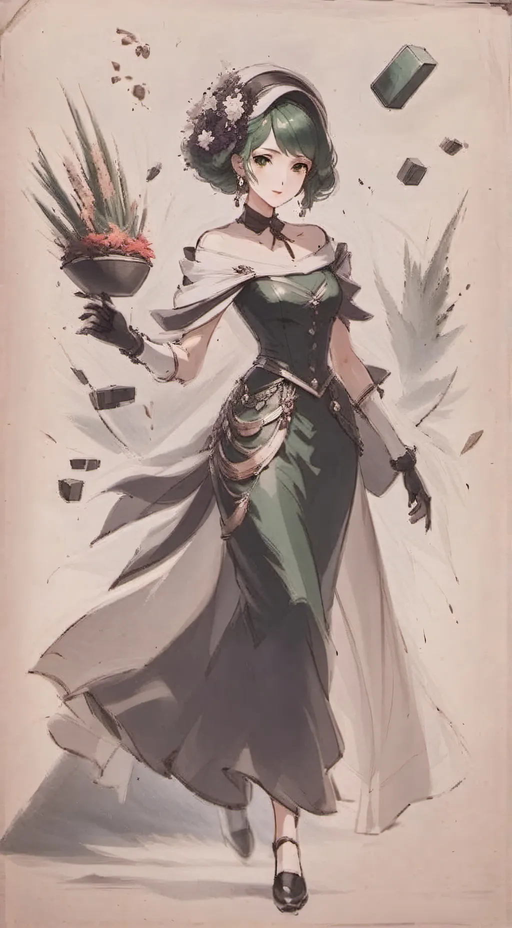 ai character: •°《Vee》°• background