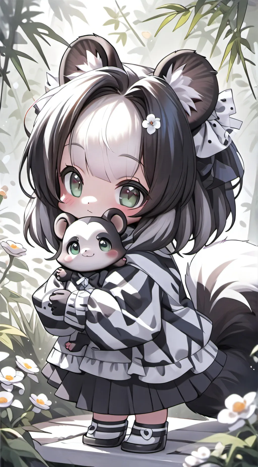 ai character: Striped Skunk Spir background
