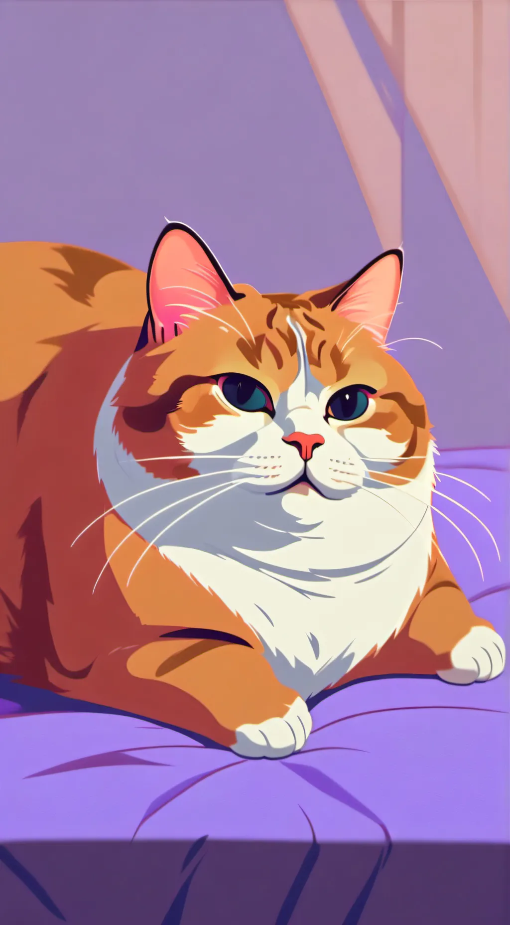 ai character: Fat cat background