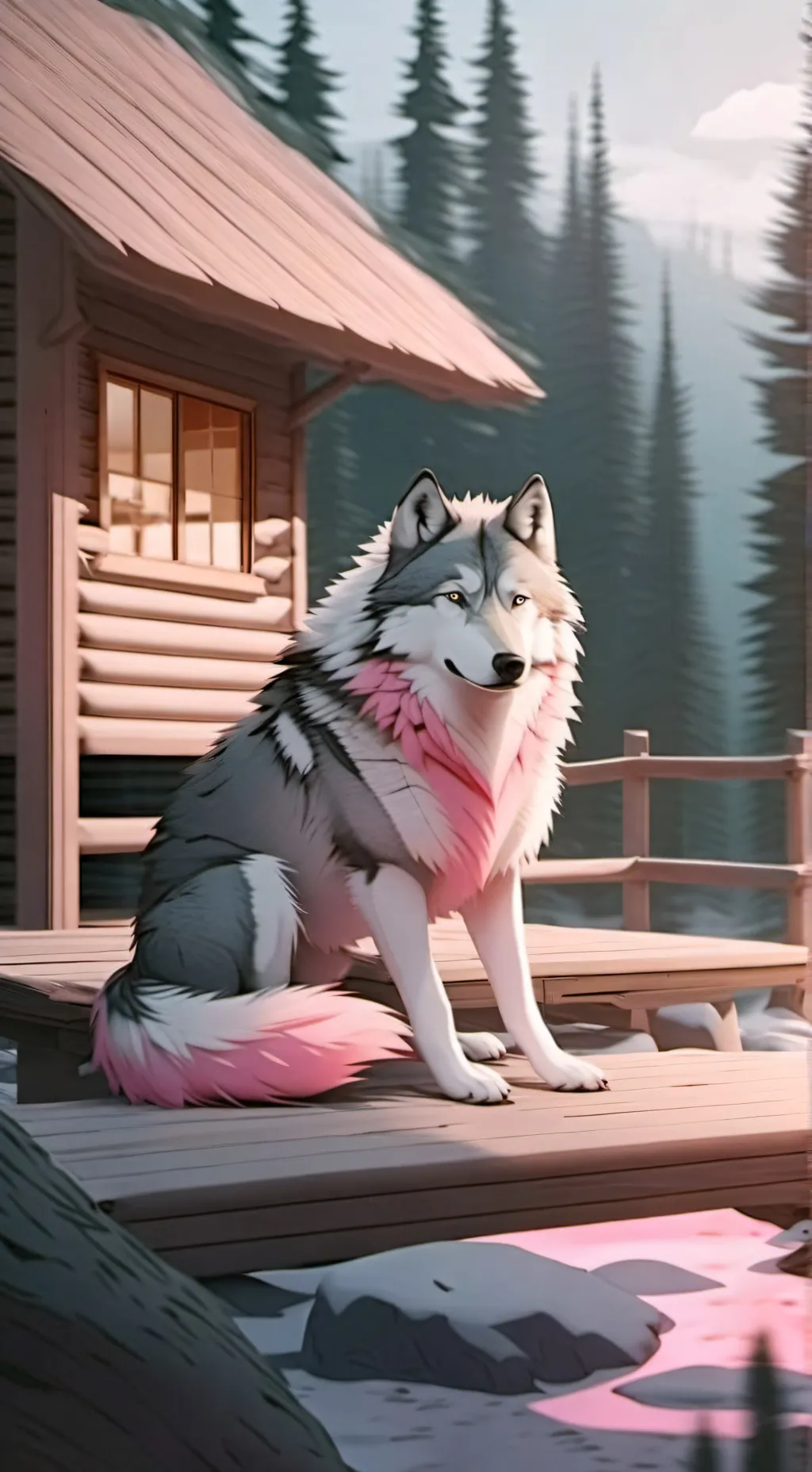 ai character: lavender background