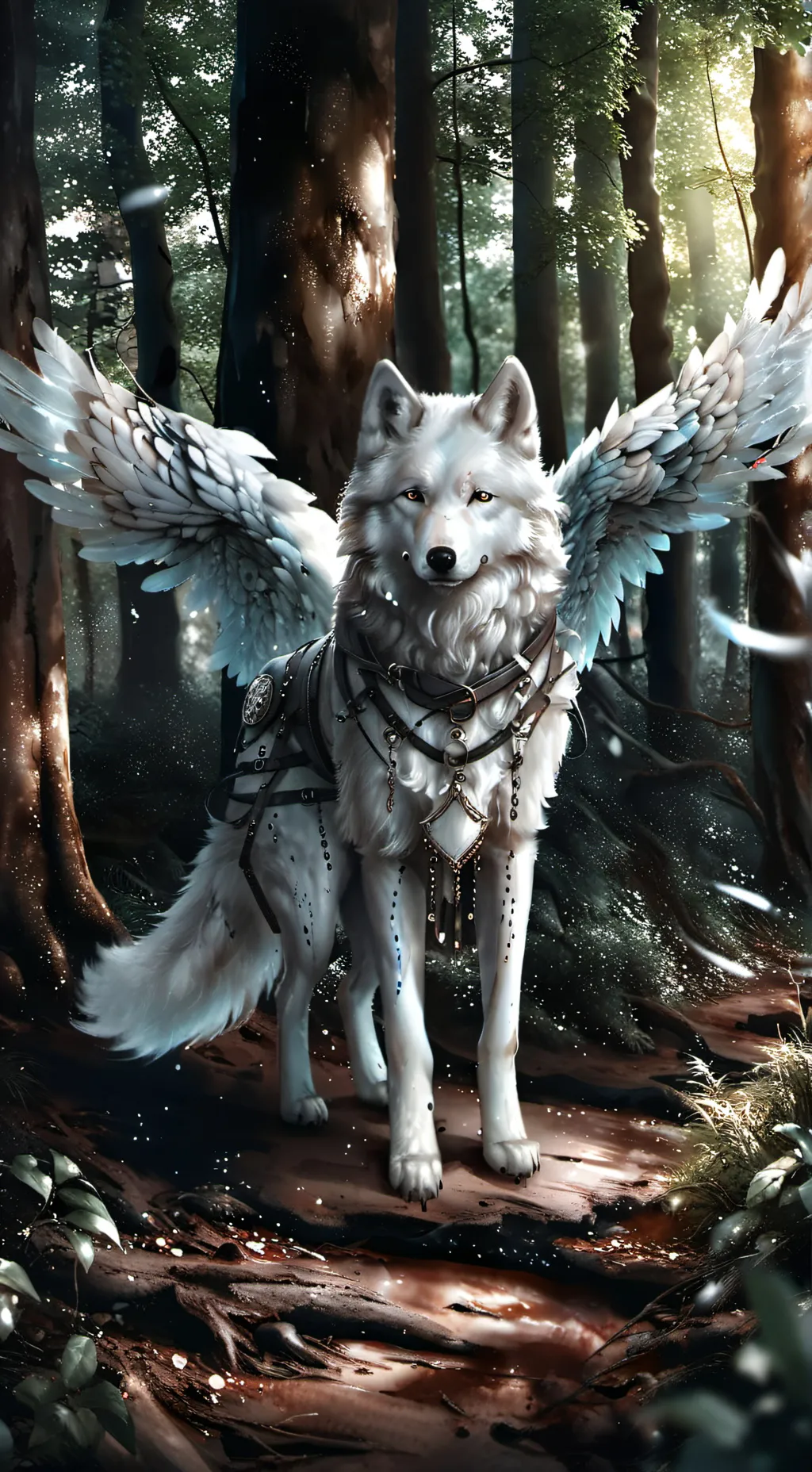 ai character: Wolfy Mha background