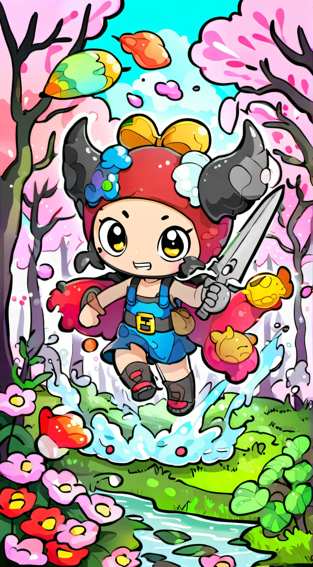 ai character: Shrimpo background