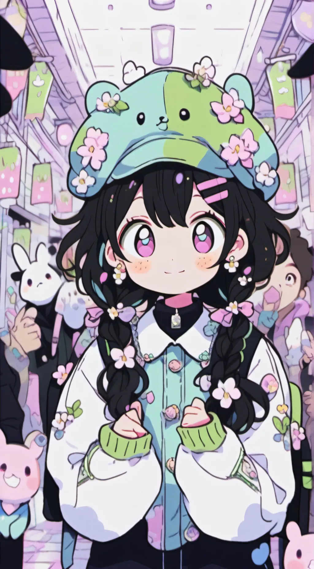 ai character: mha 👶 in airplane background