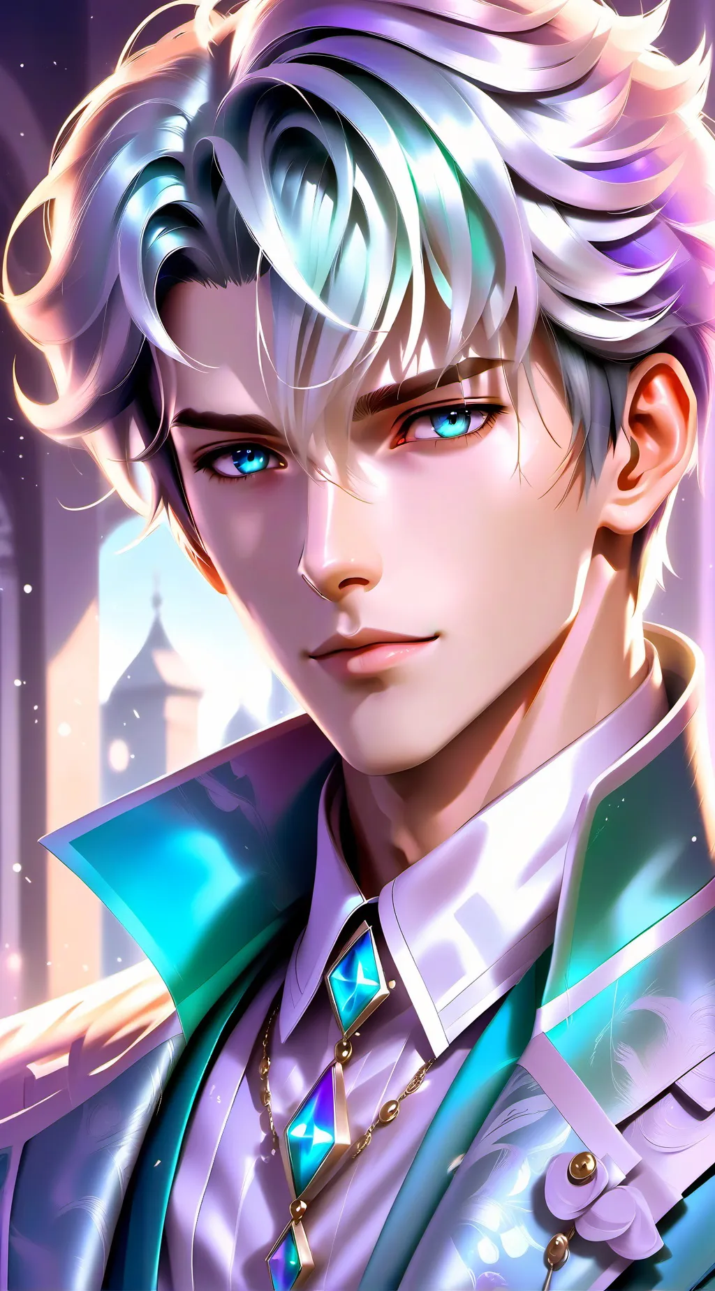 ai character: san Valentín  background