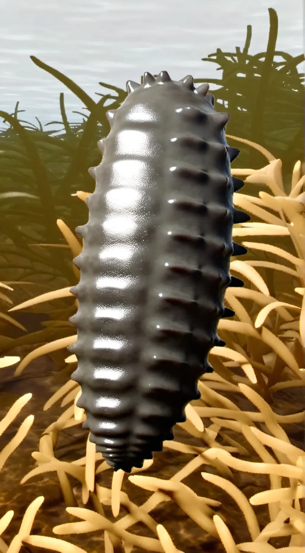 ai character: bottle of water background