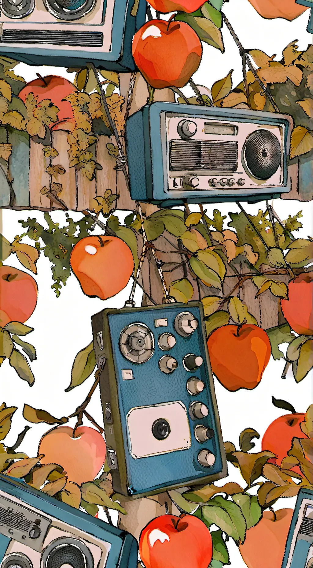 ai character: ≈Radioapple≈ background
