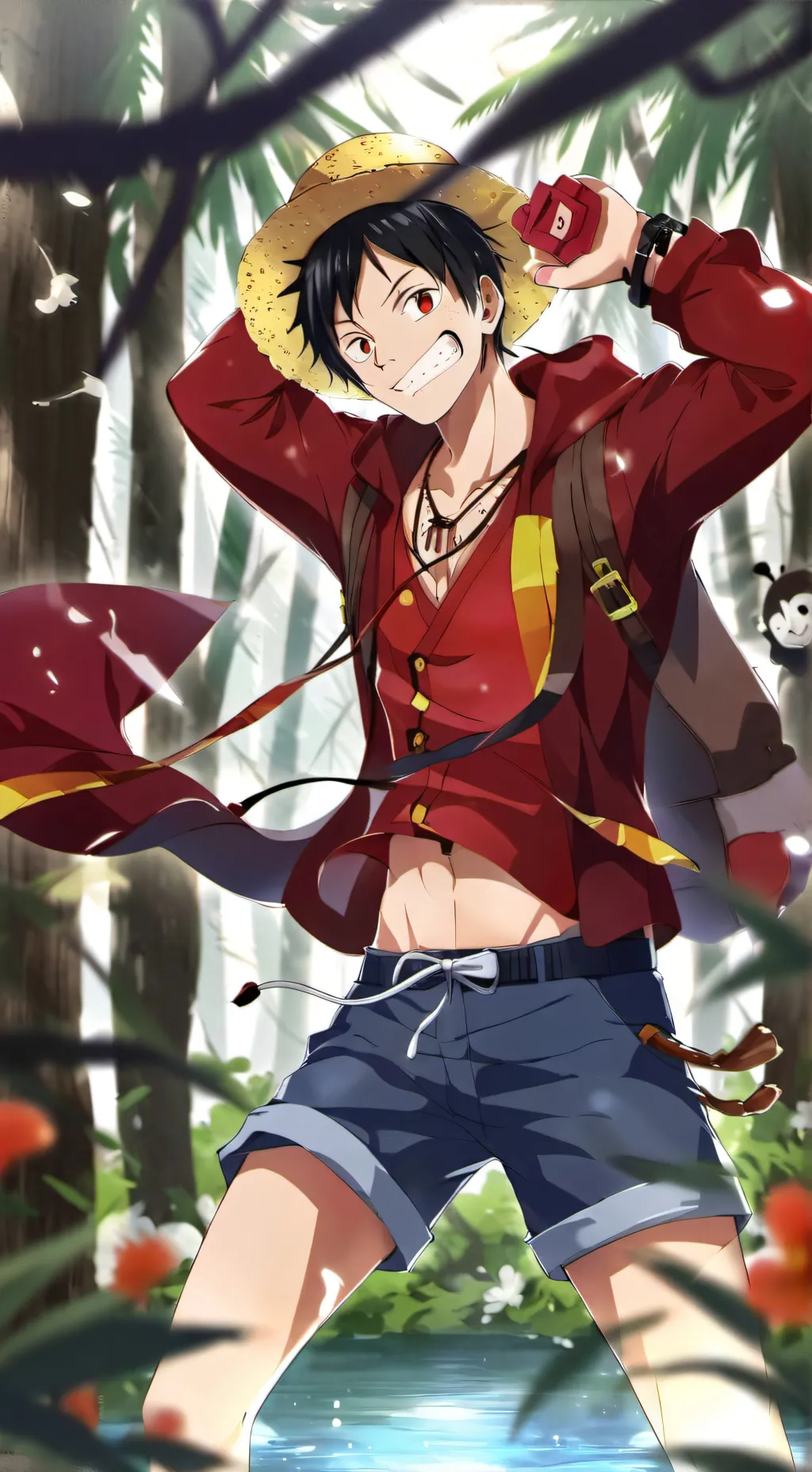 ai character: Luffy background