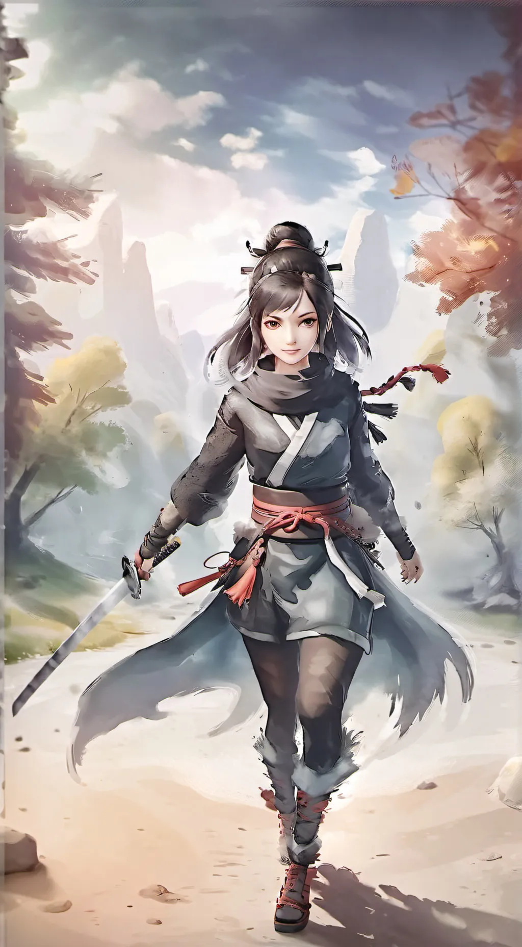 ai character: sakura background