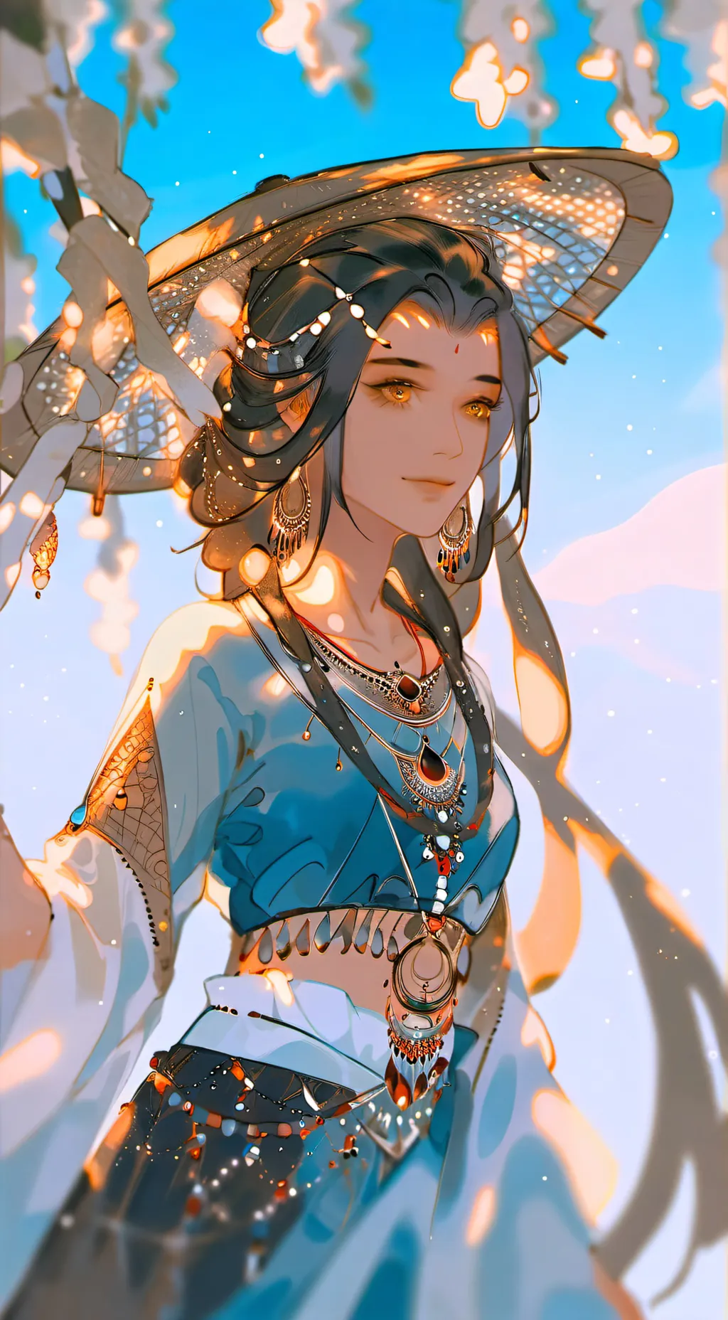 ai character: Hearts background