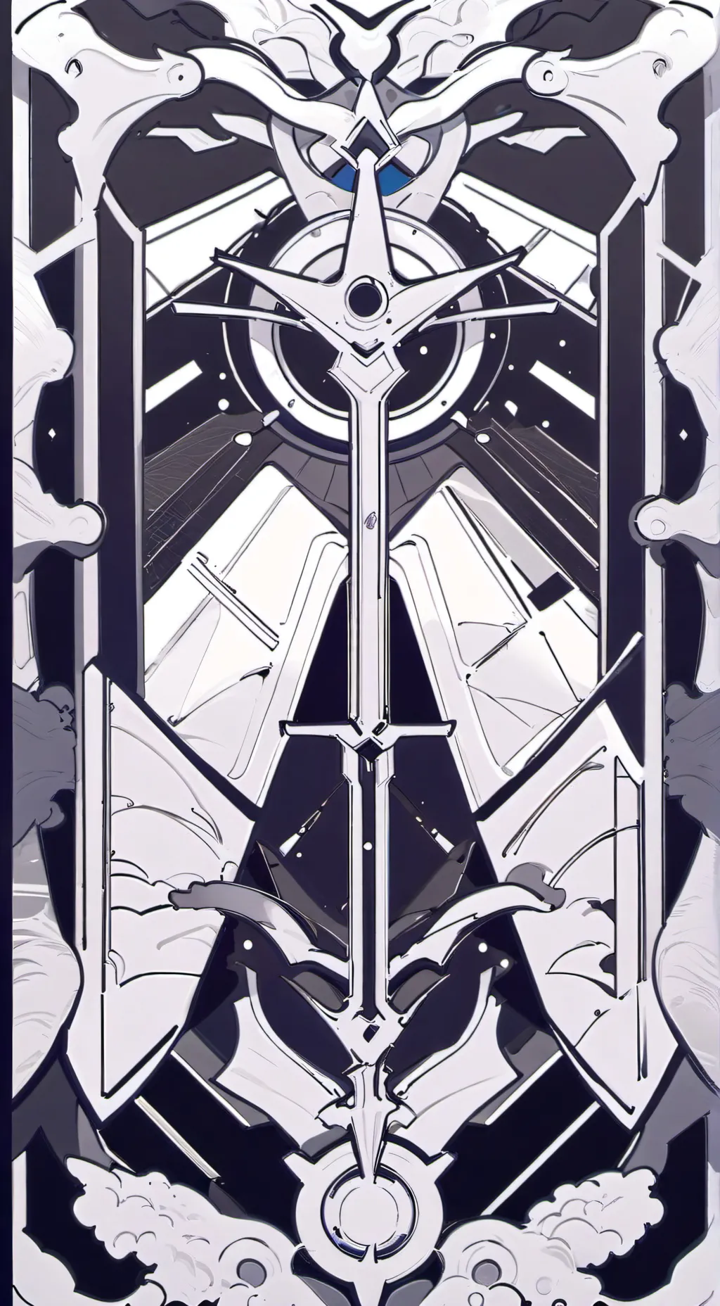 ai character: Metal star line background