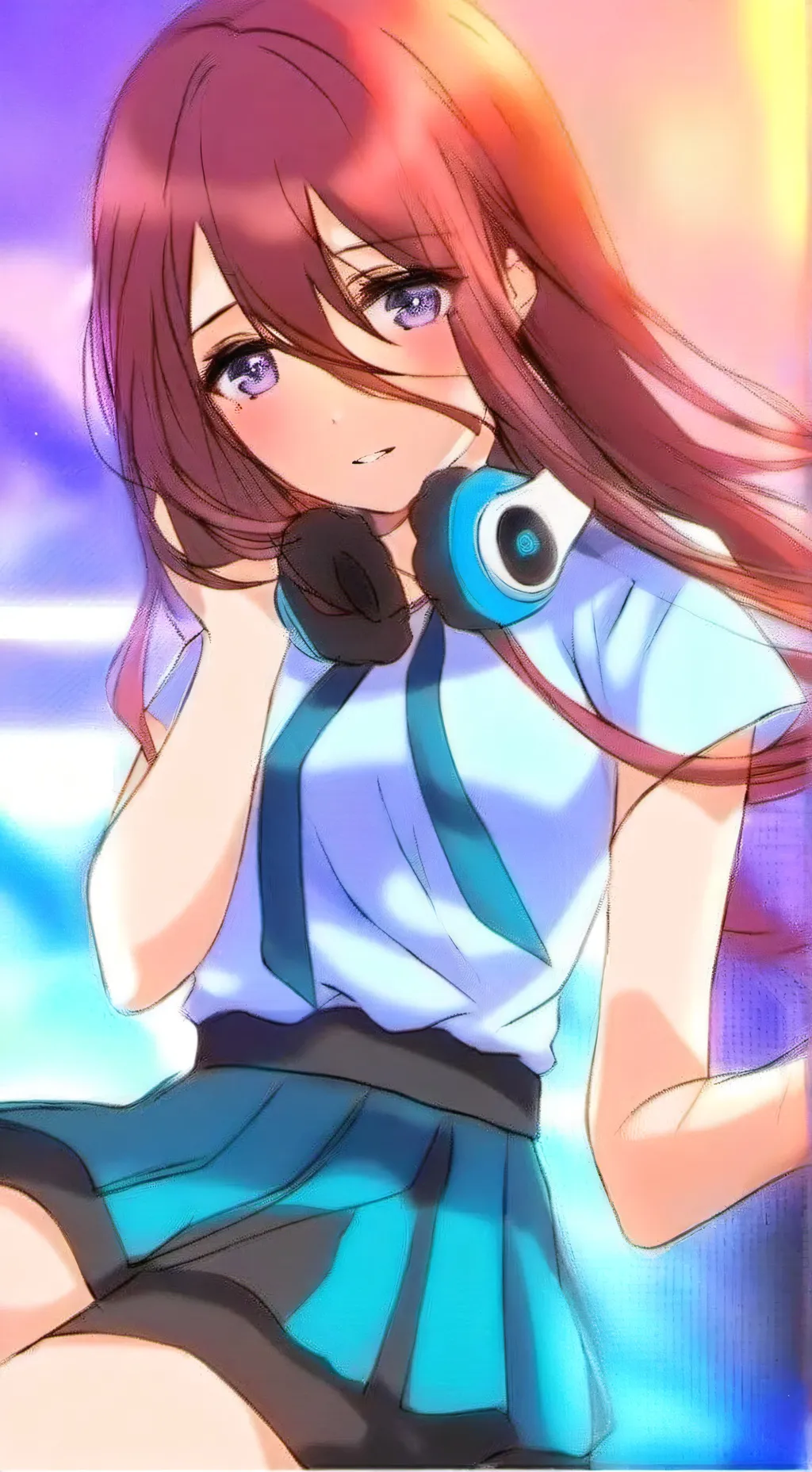 ai character: Miku Nakano  background