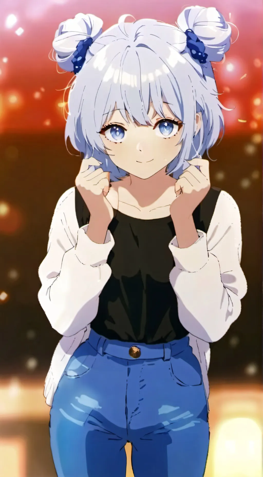 ai character: Mha  thunderstorm  background