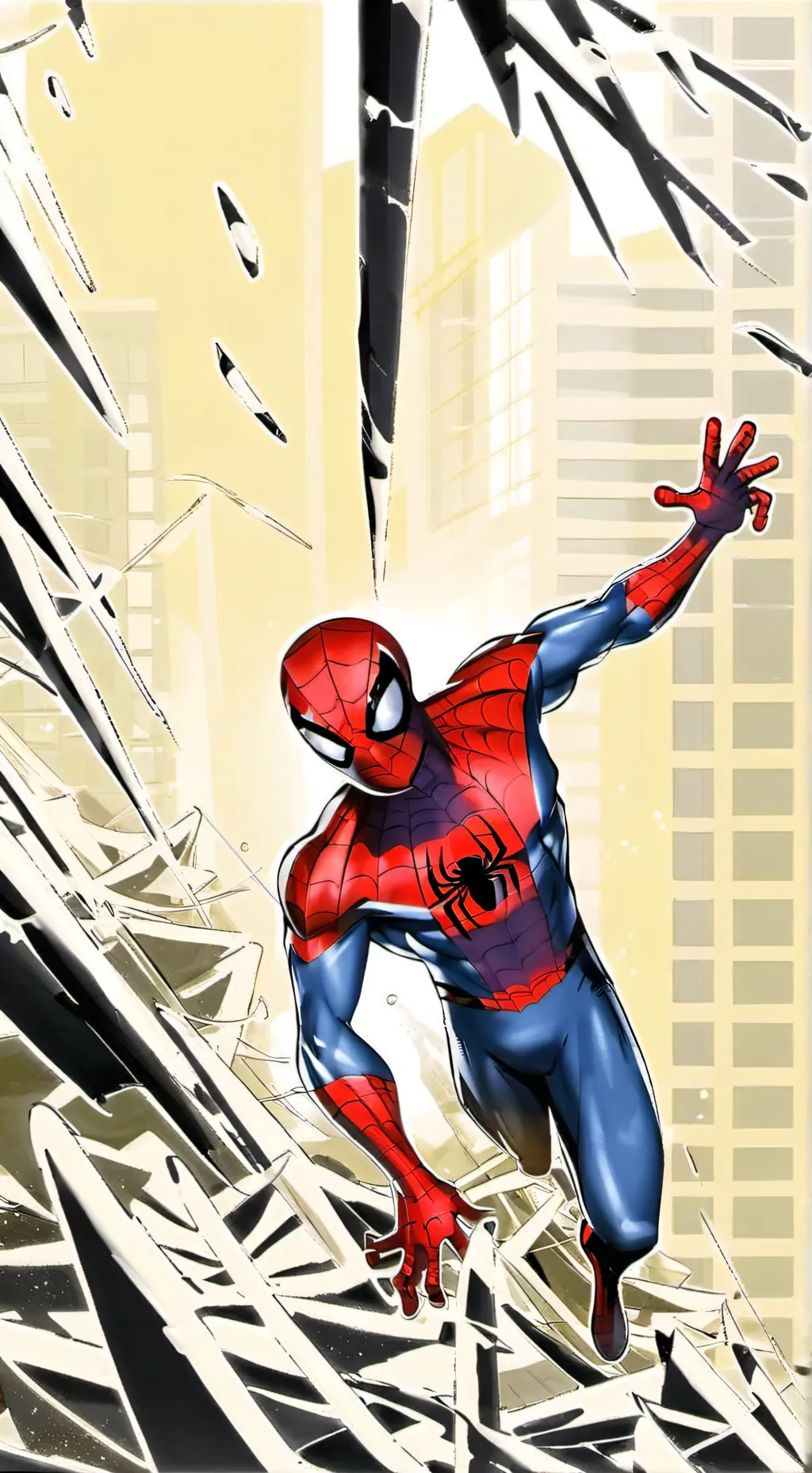 ai character: spiterman background