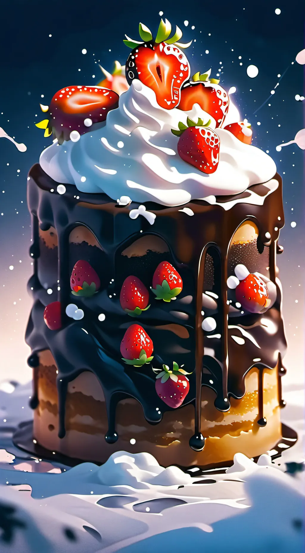 ai character: 🍰🎂fruitcake🍓🫐 background