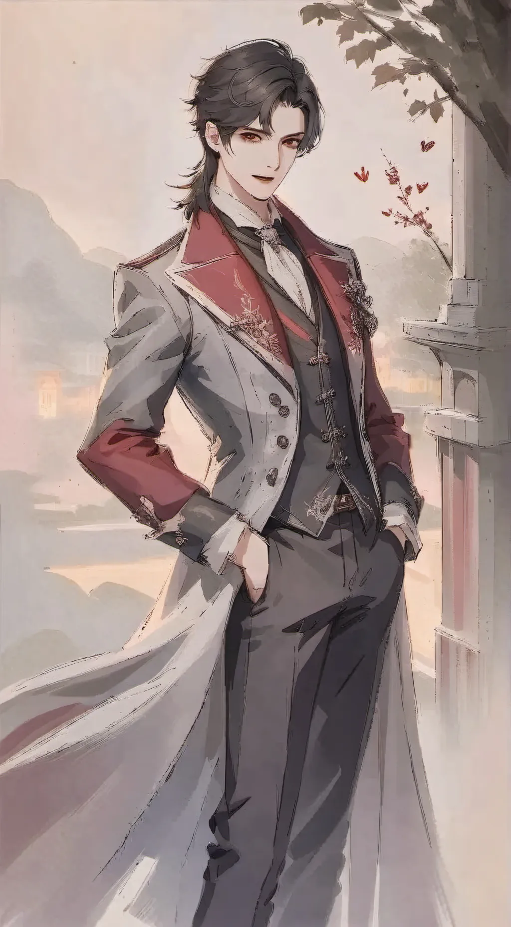 ai character: Alexander Yeua Xao background