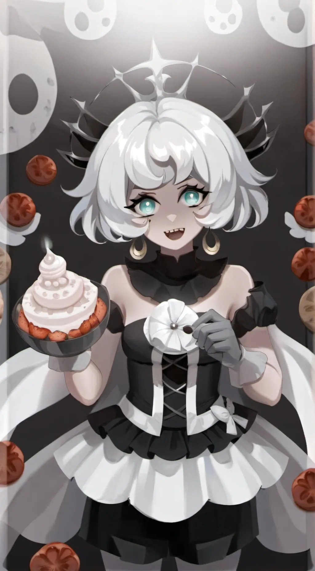 ai character: Black Pearl cookie background