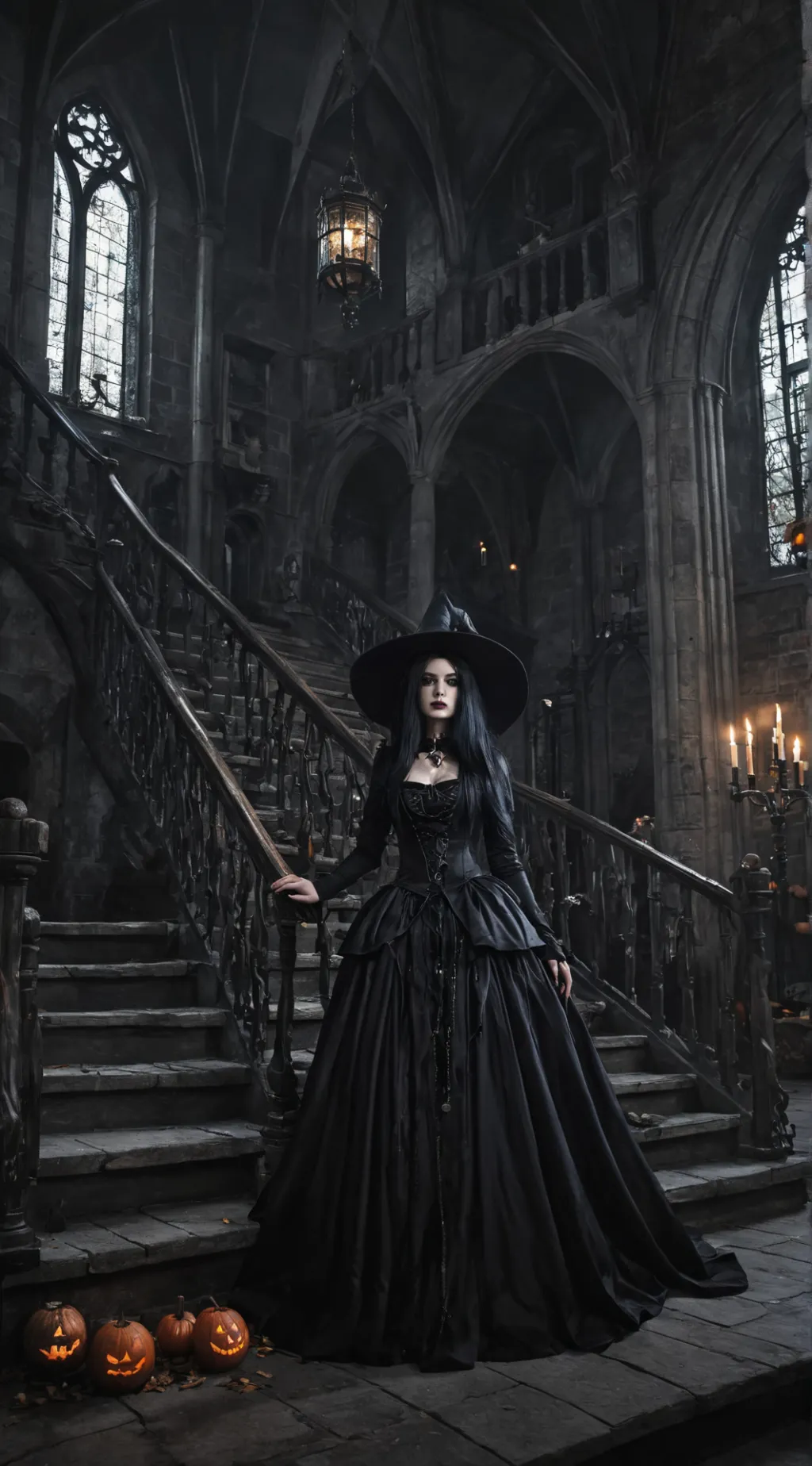 ai character: 𖤐anna✩ background