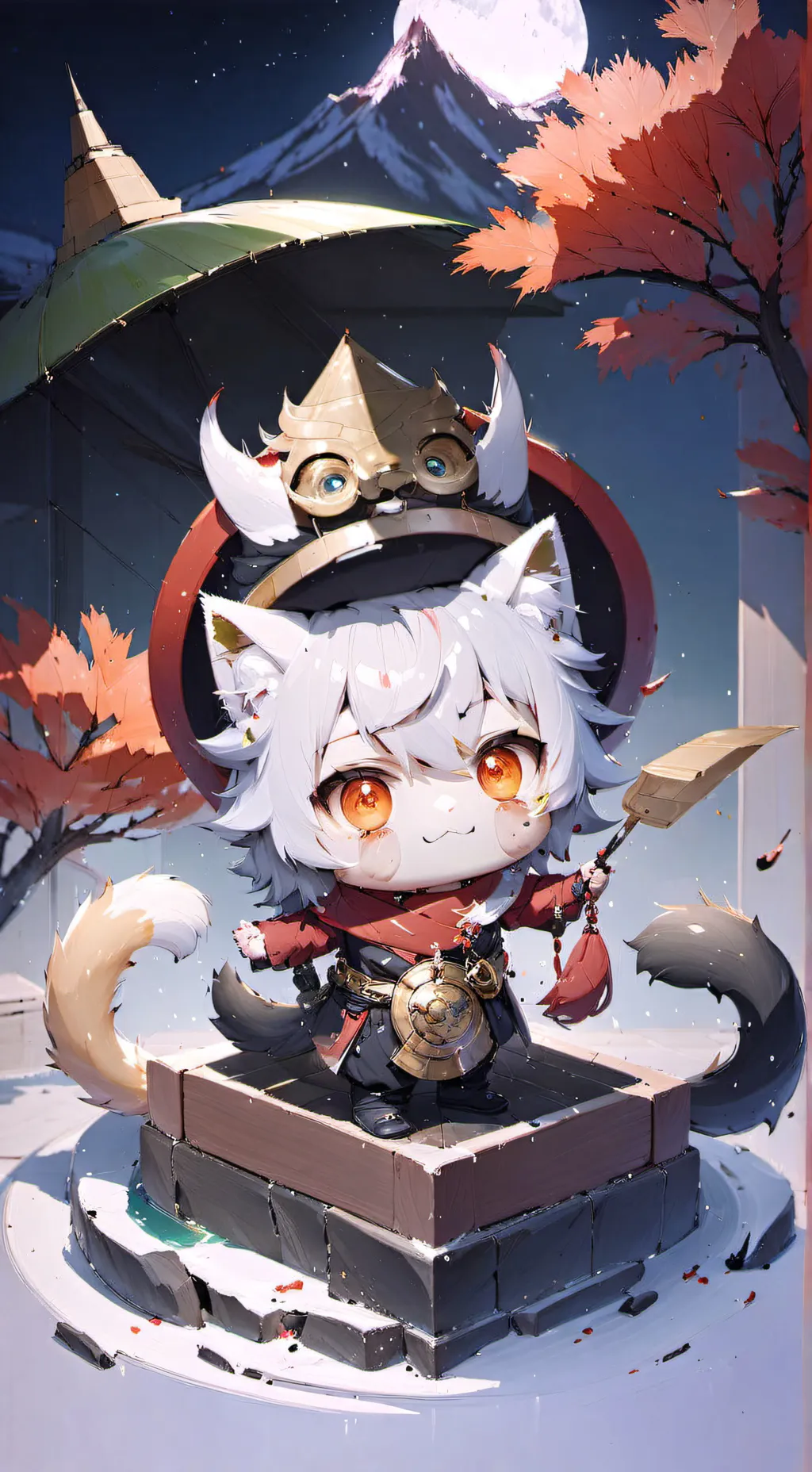 ai character: cute neko background
