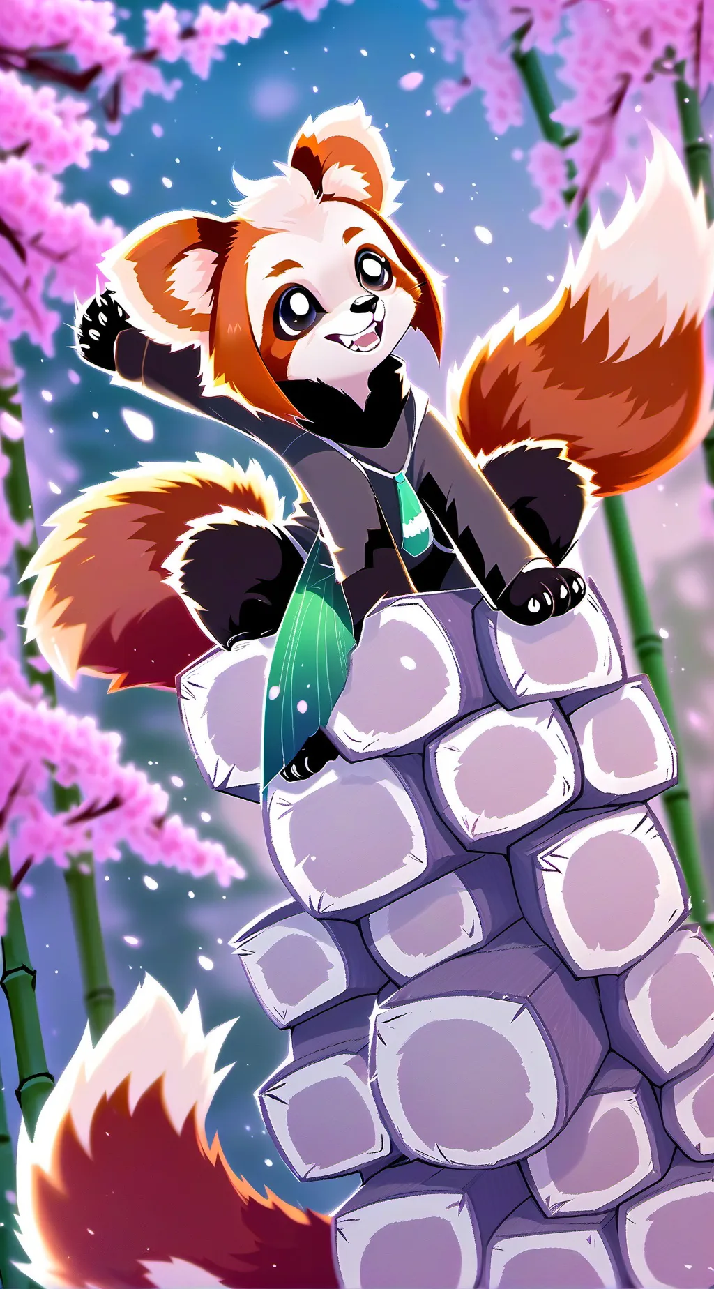 ai character: Russet Whisker Furry background