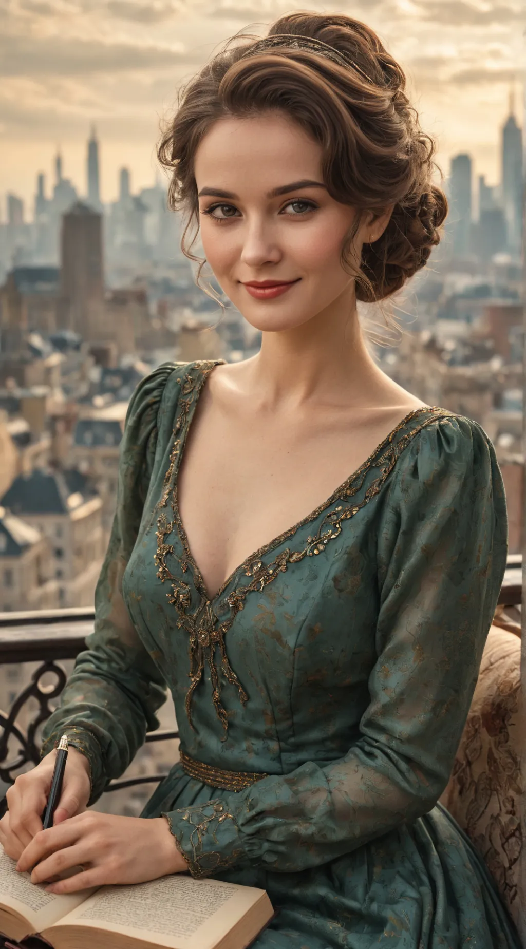 ai character: Ella Te Quiere en Secreto background