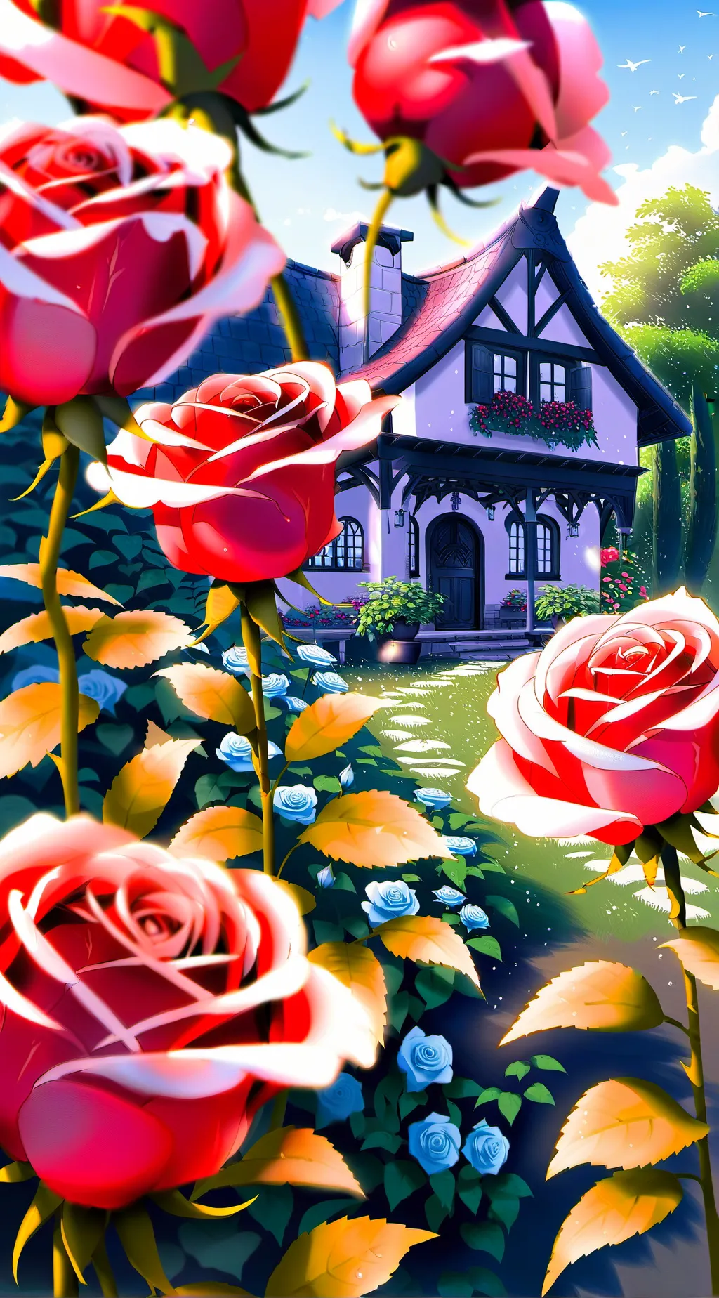 ai character: mha garden background