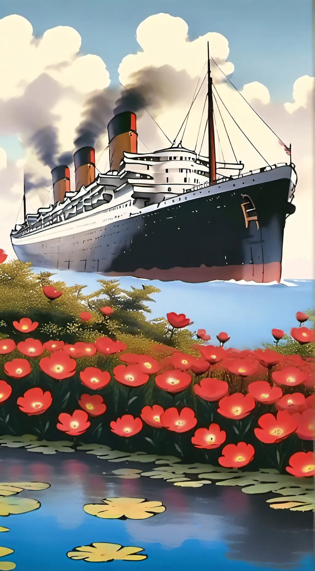 ai character: Titanic  background