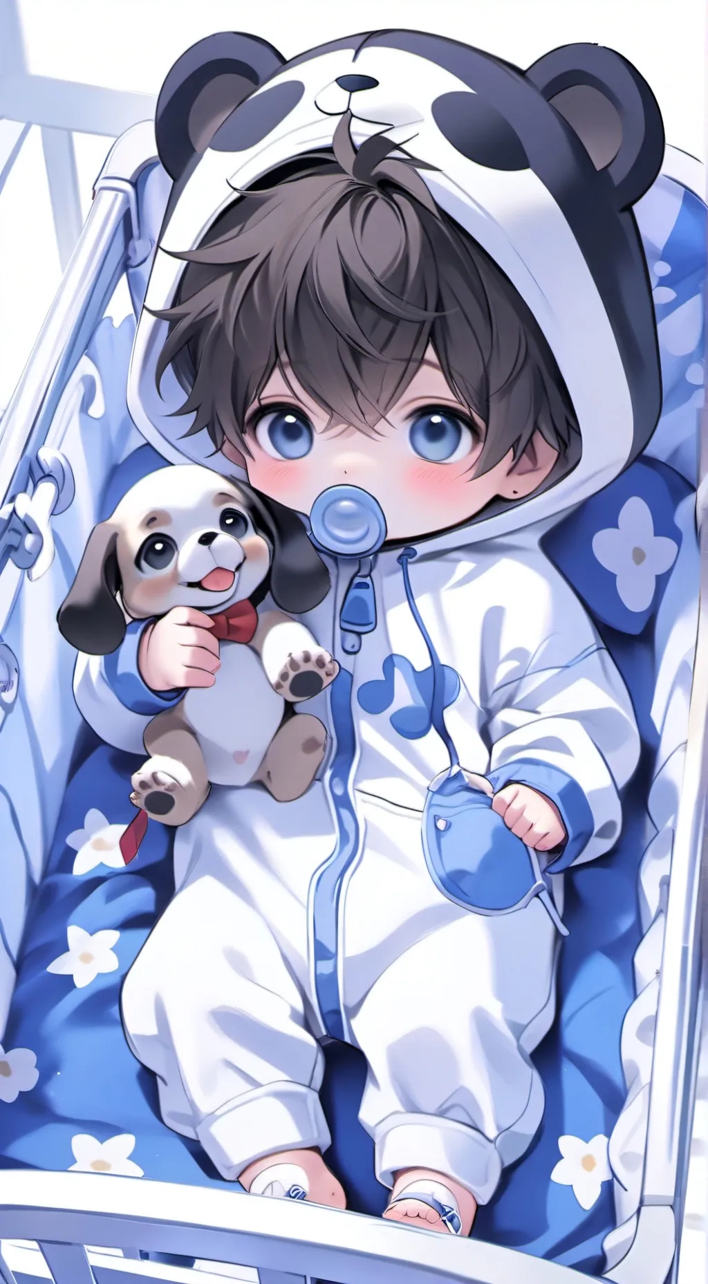 ai character: cute baby:)))  background