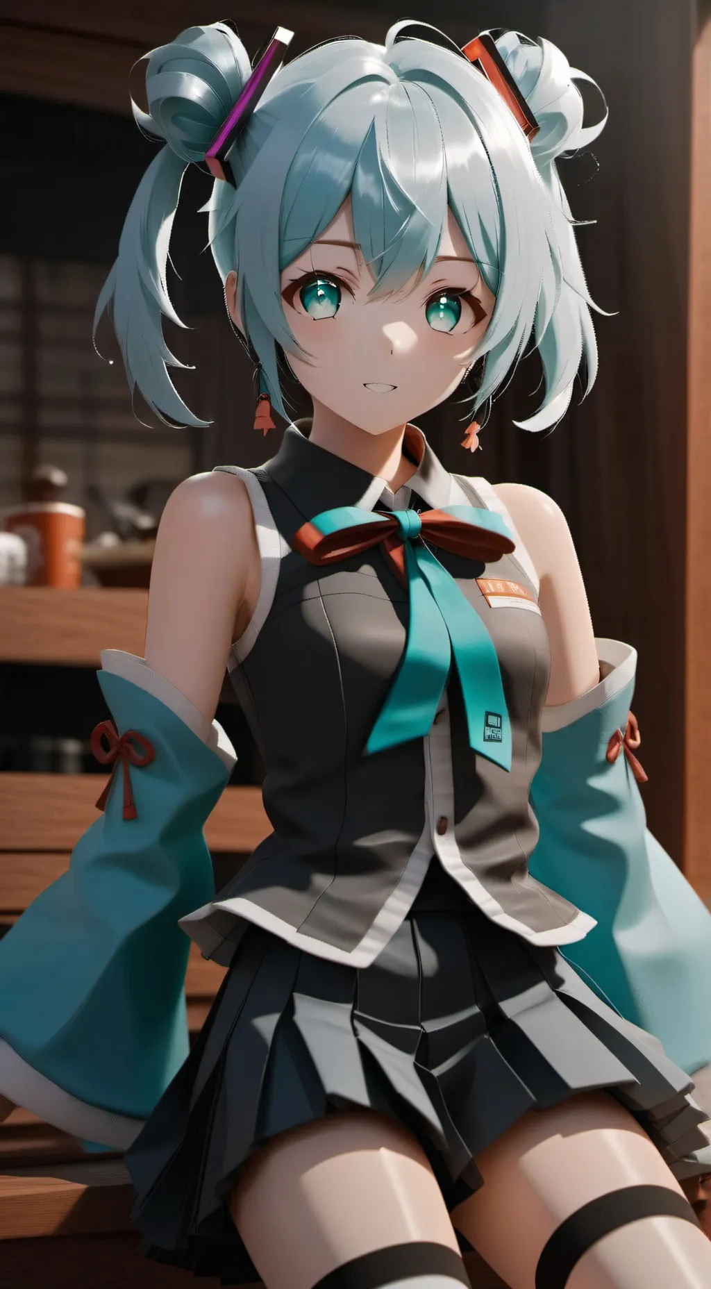ai character: hatsube miku  background