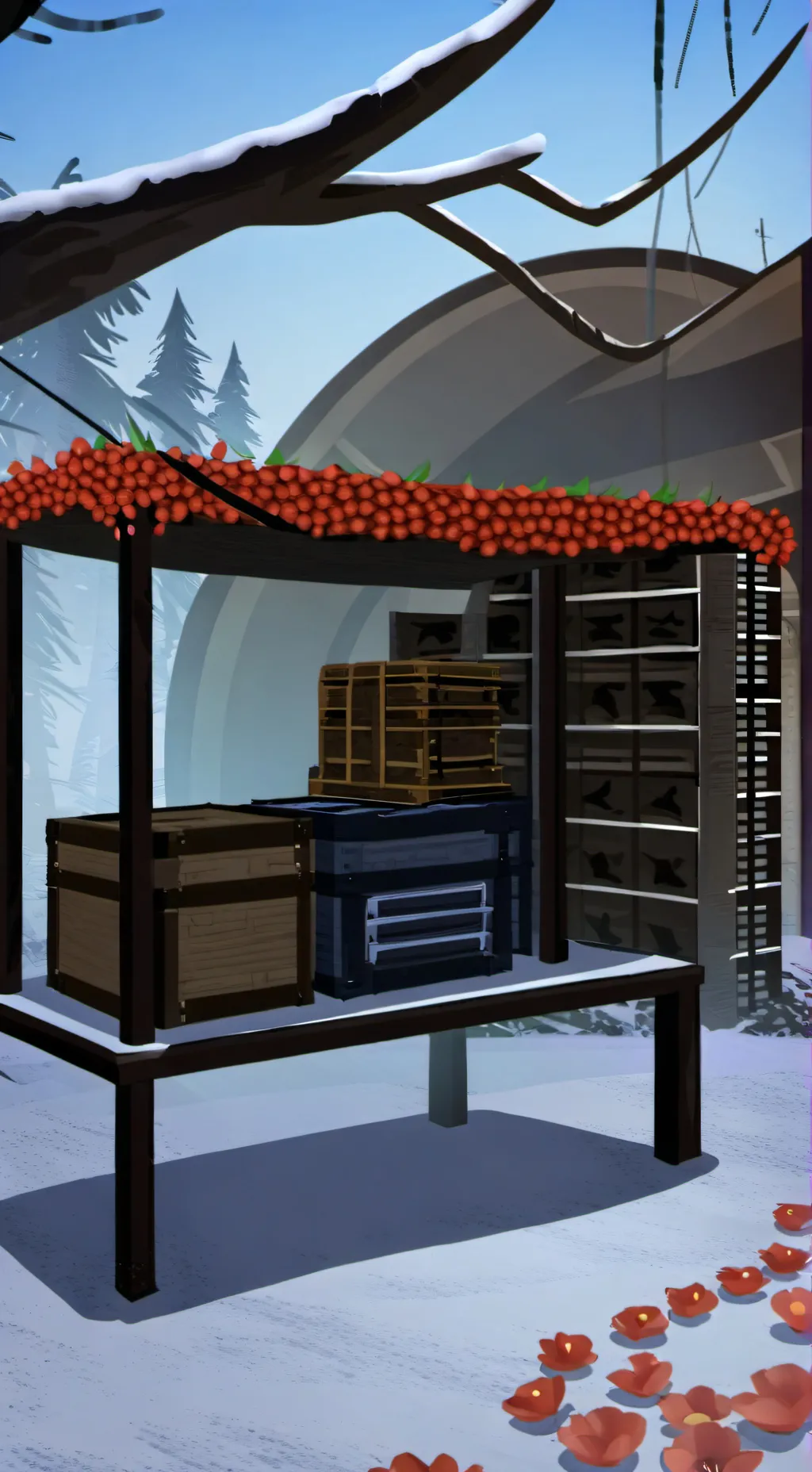 ai character: Vee and Dandy  background