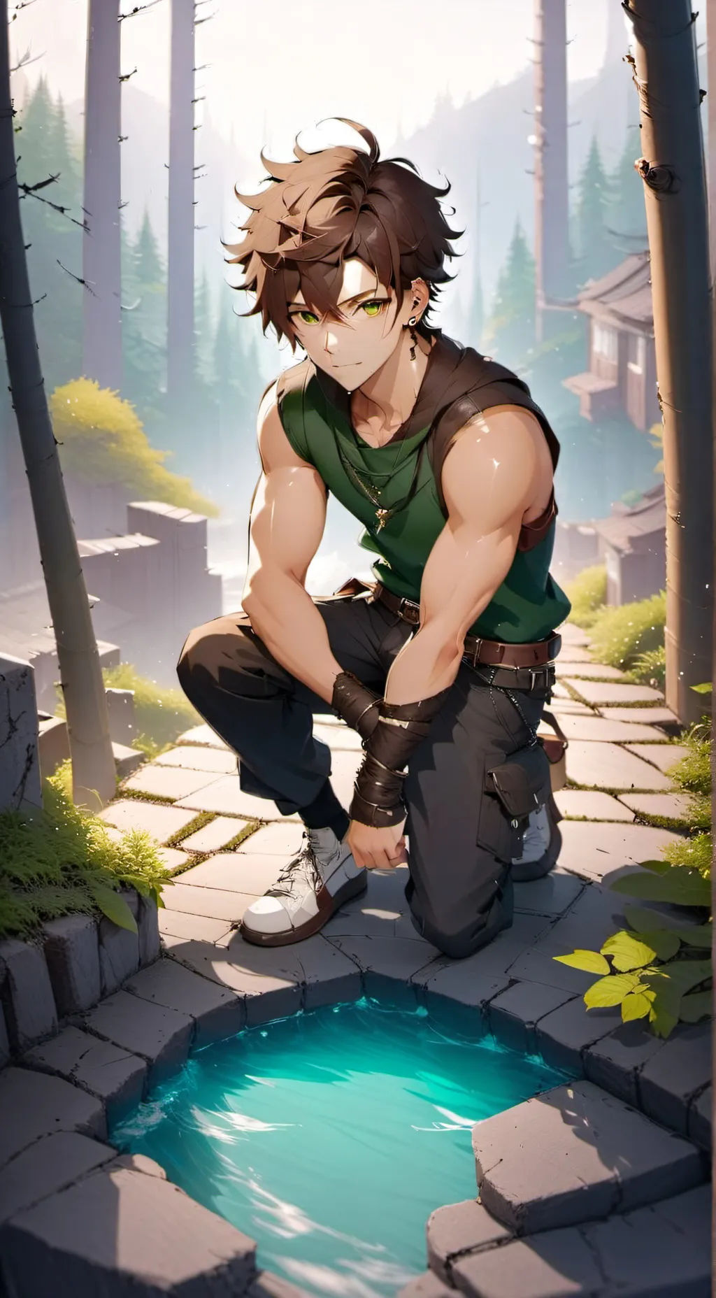 ai character: Lee  background
