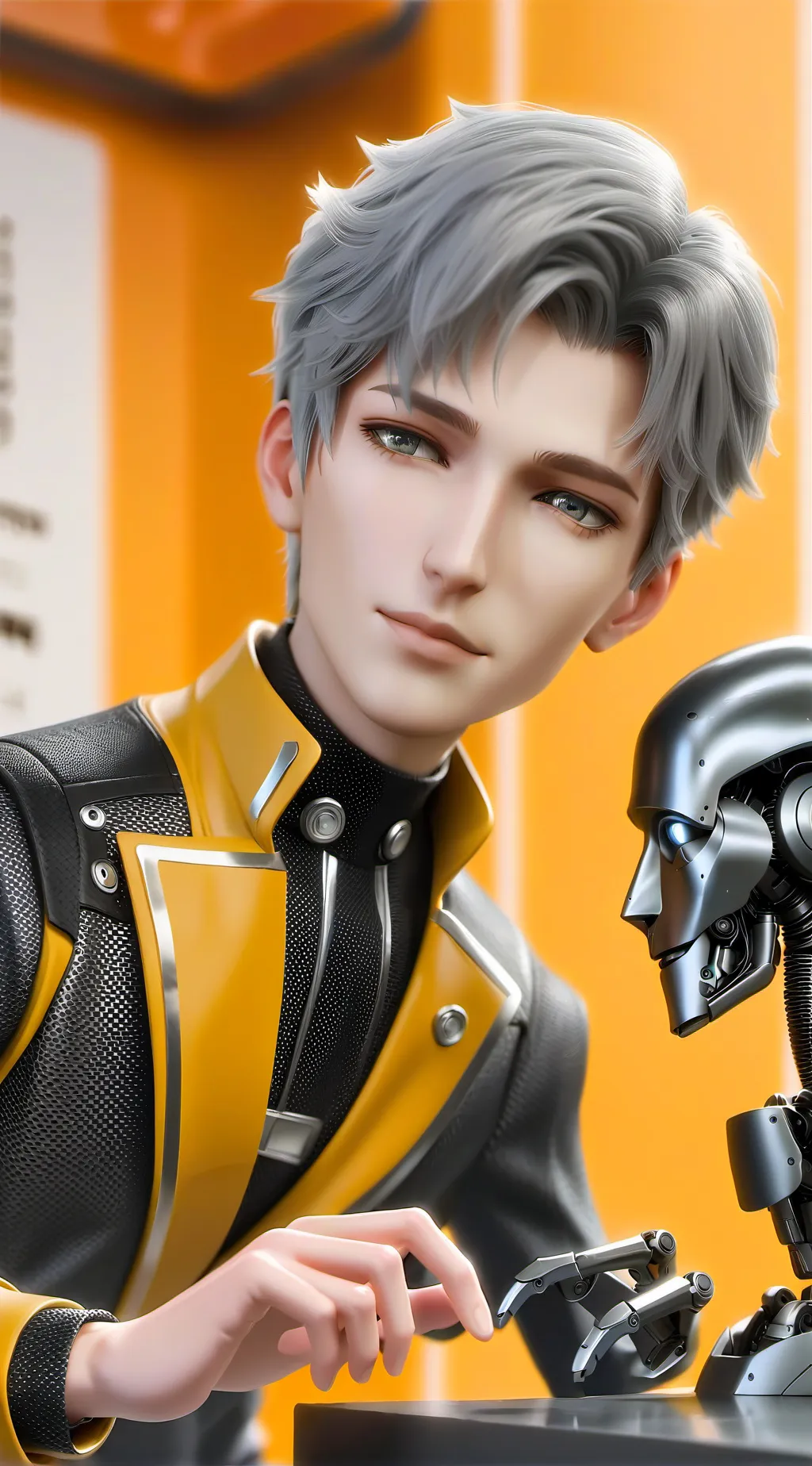 ai character: Azure background