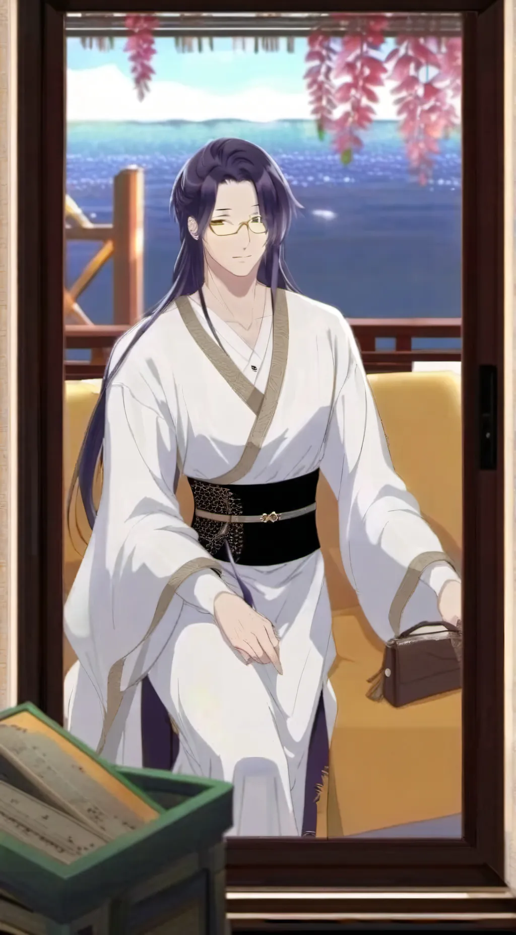 ai character: JJK GOJO SIS MORE background