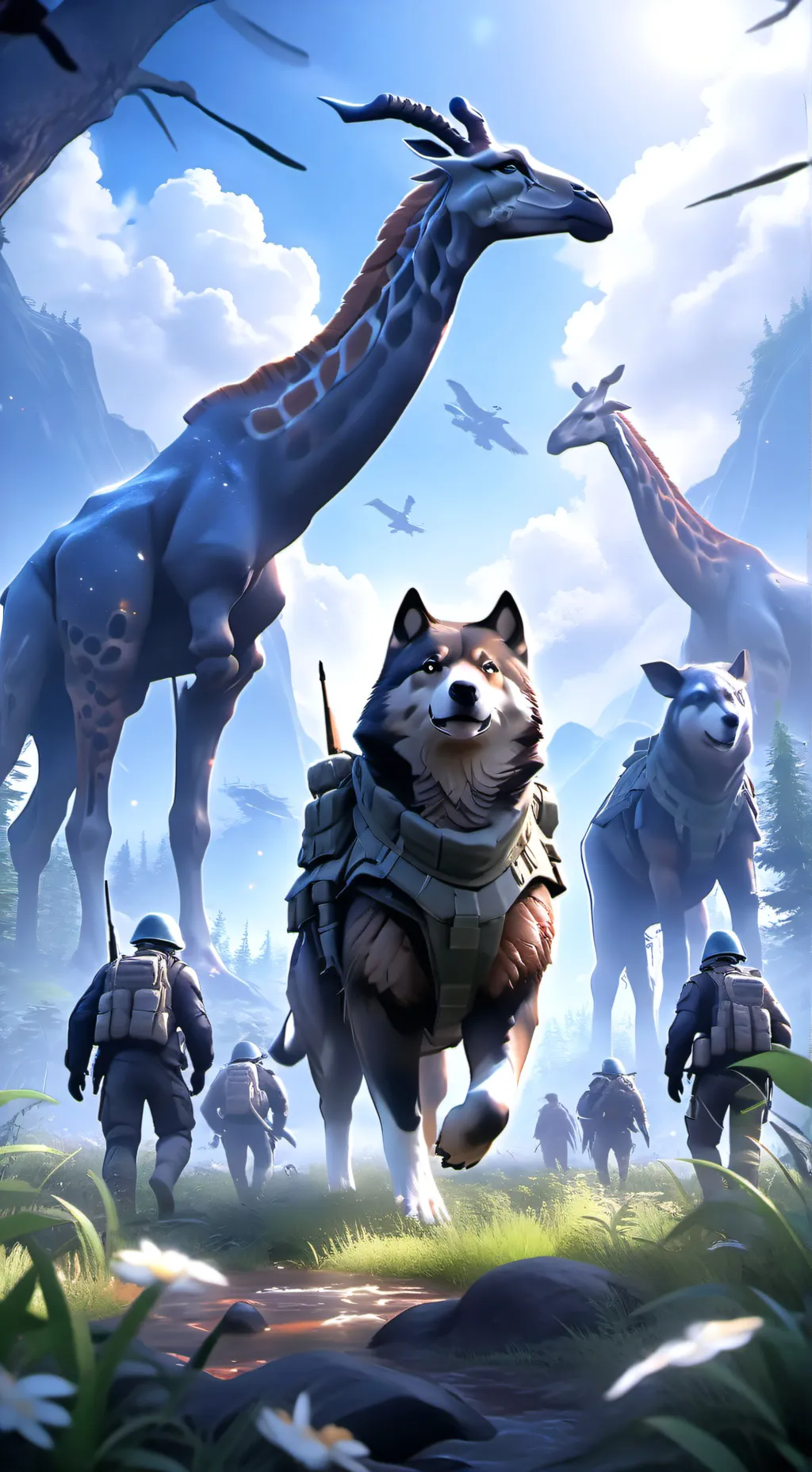 ai character: Sprunki × A.W. background