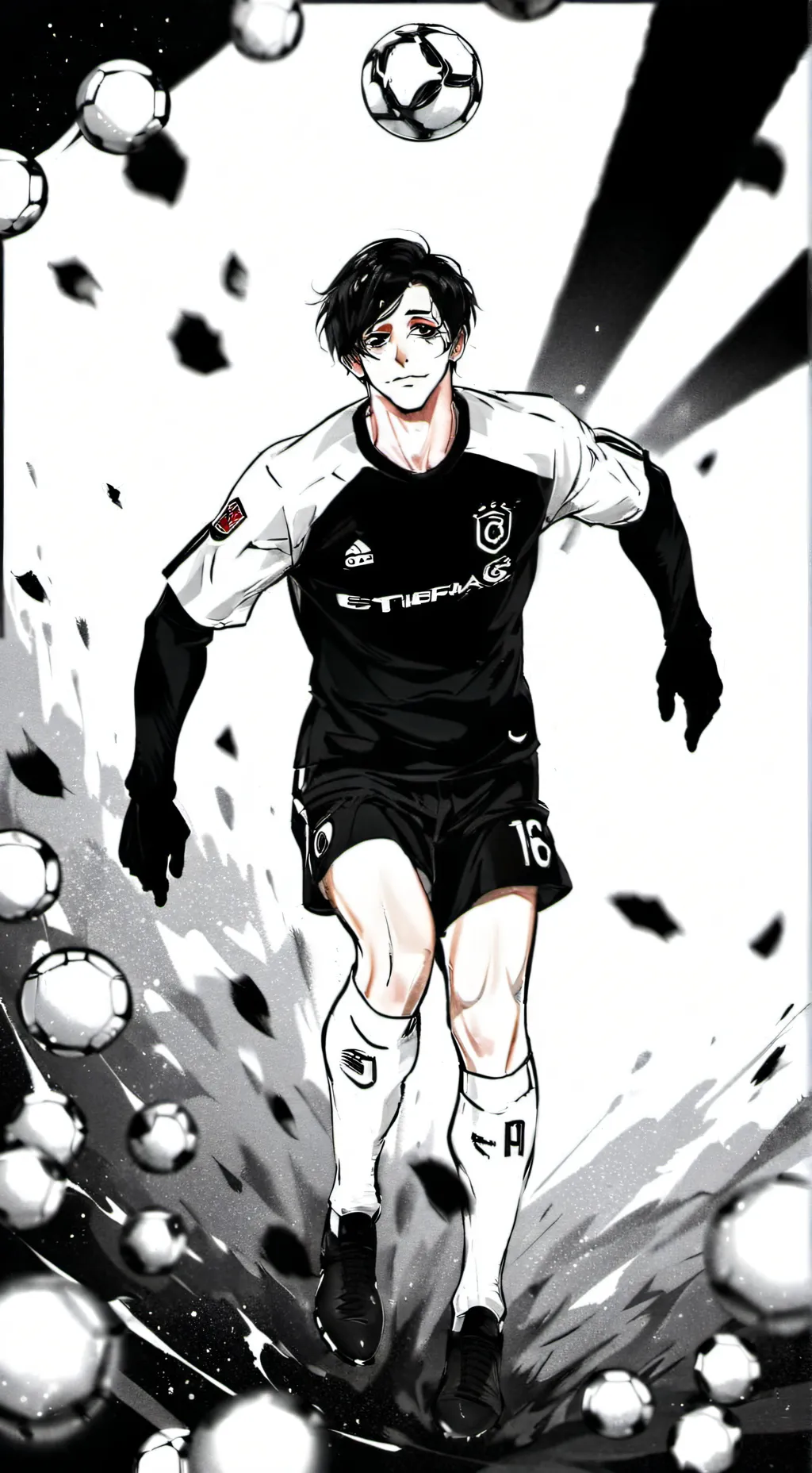 ai character: Blue lock background