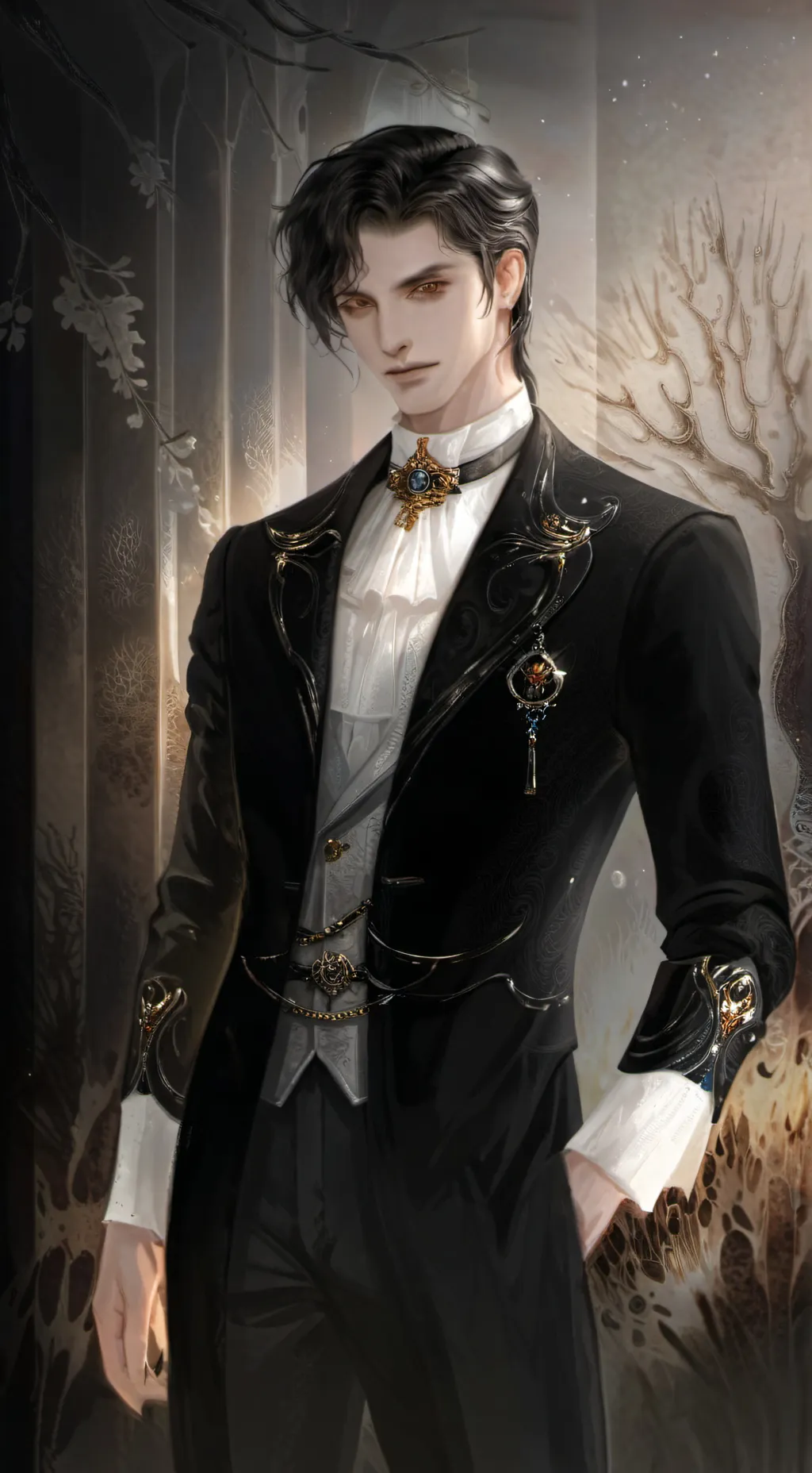 ai character: Vamphire king background